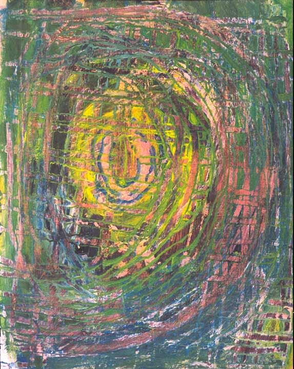 Jan Karpíšek: Abstract, acryl on carton, 2002