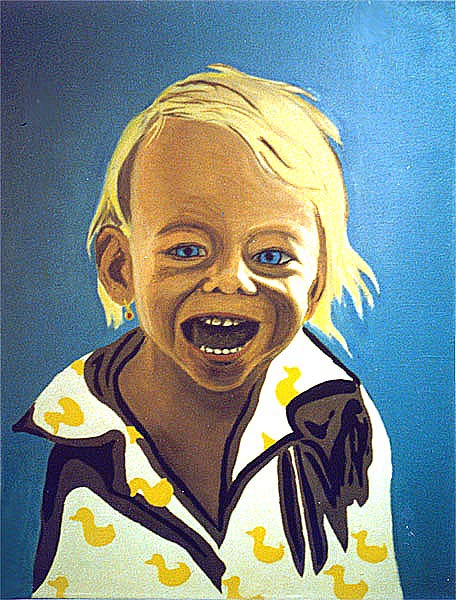 Annya (Ducks), oil on canvas, 70x50 cm, 2000