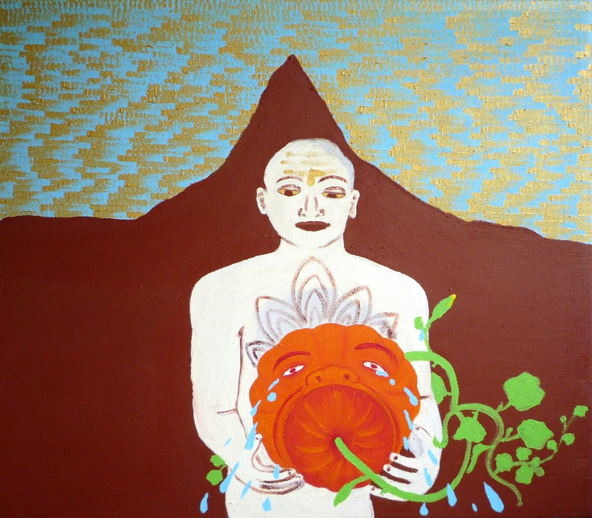 Jan Karpíšek: Arunáčala, akryl na plátně, 95x105 cm, 2008