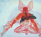 Buddha Bat, acrylics on canvas, 2006
