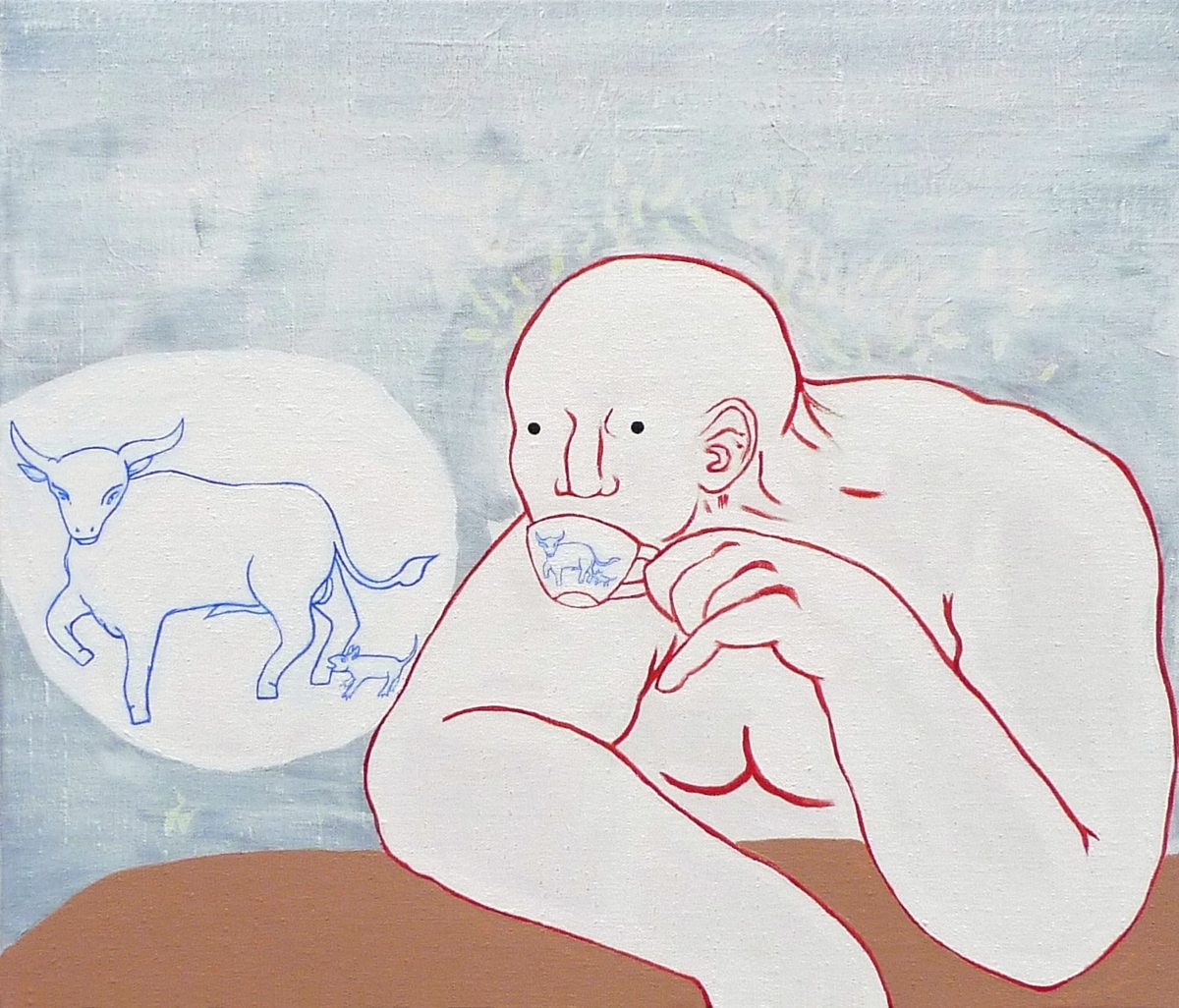 Jan Karpíšek: The Little Tea, acryl on canvas, 60x70 cm, 2009