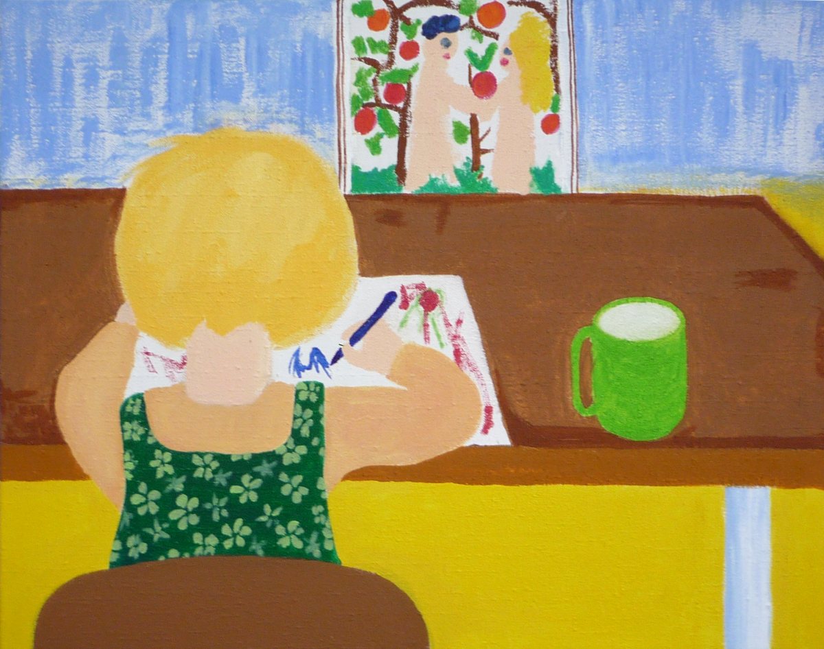 Jan Karpíšek: The Normal Childhood, acryl on canvas, 55x70 cm, 2008