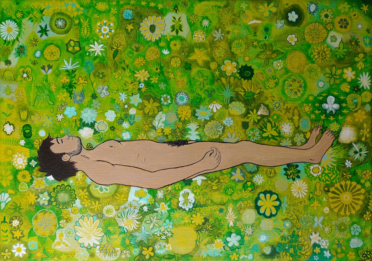 Jan Karpíšek: Sedm hlav, olej na plátně, 45x65 cm, 2010