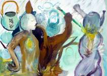 Čajová konvice (Pozornost), akvarel na papíře, 25x35 cm, 2006