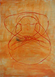 Linky bytosti, olej na papíře, 84x59 cm, 2001