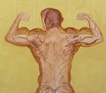 Time of Bodybuilder (Back), oil on canvas, 110x125 cm,2005