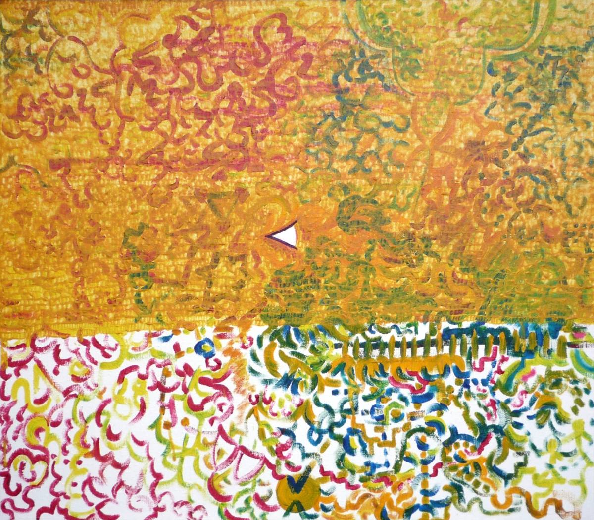 Jan Karpíšek: Vidění, akryl na plátně, 70x80 cm, 2008