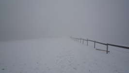 Mlha, sníh a zima, Soběšice, leden 2009