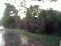 Cesta autem v dešti z Kolína do Limuz 28.6.2007
