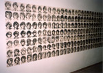 231 self-portraits, caligraphy, semester work in studio Performance at FaVU, Karpíšek, May 2002