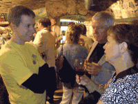 Pavel Pangrác s rodiči, Vernisáž výstavy Víno: Vinotéka U zlaté štiky 28.6.2007 Kolín